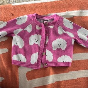 Pink Dog Pattern Cardigan